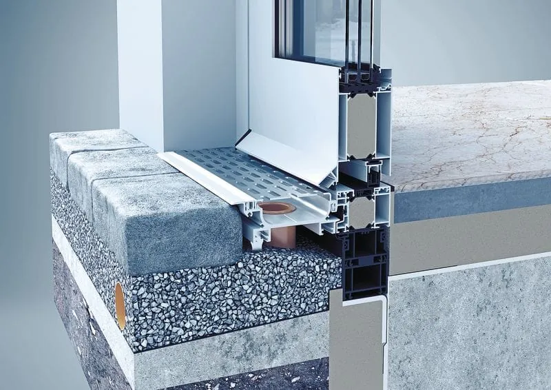 Drainagesystem Heroal DS führt rückstaufrei bis zu 0,8 Liter pro Sekunde ab