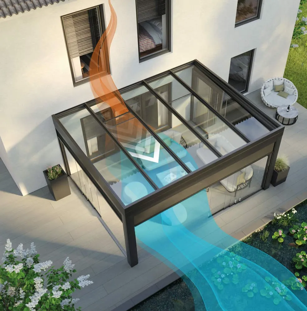 Neue Schiebefenster fürs Terrassendach