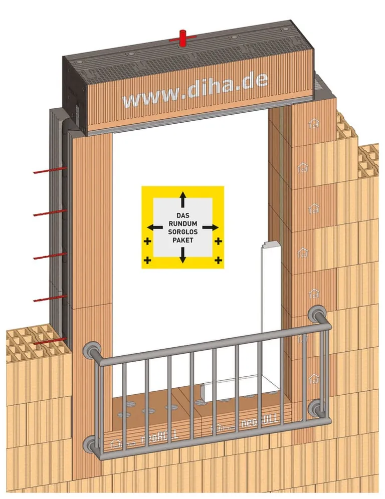 diha fenstermontage in ziegel