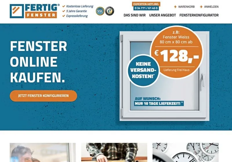 Ein Großer der Branche verkauft Fenster online