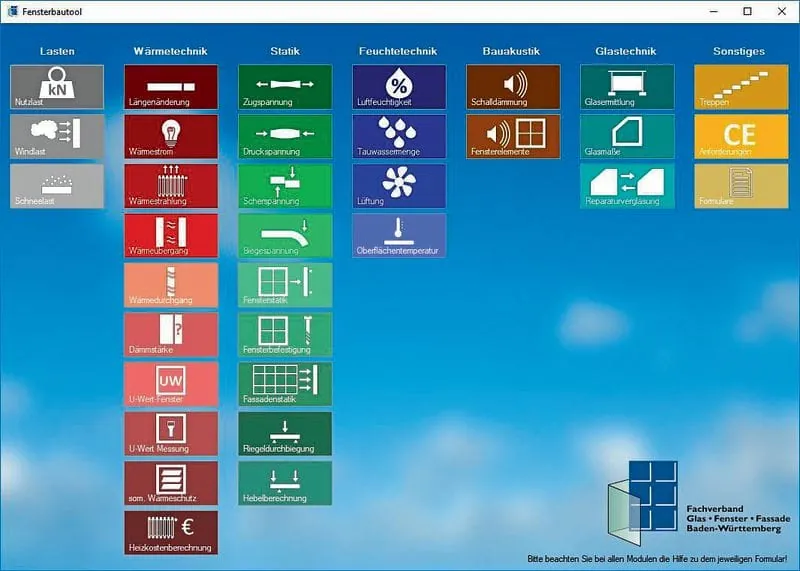 Das Fensterbautool des Fachverbands GFF BW