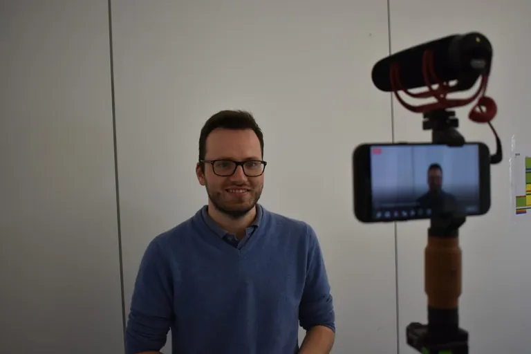 GFF-Redakteur Matthias Metzger beim Facebook Livetest f&uuml;r die BIV-Wahl