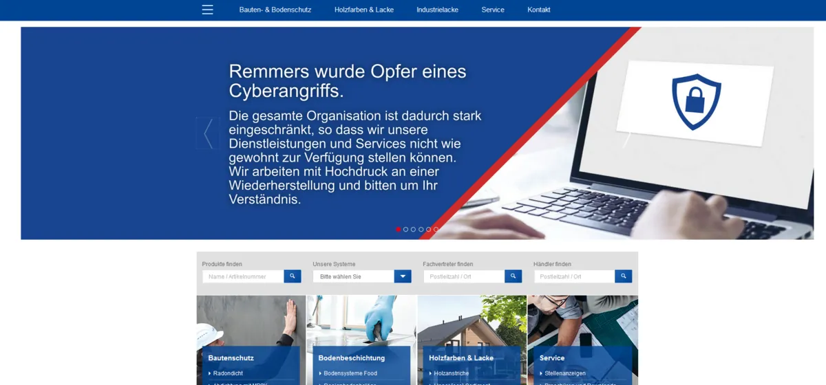 Remmers von Hackerangriff betroffen