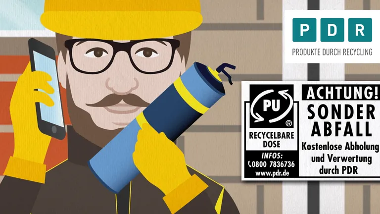 PDR E-Learning: Recycling von PU-Schaumdosen