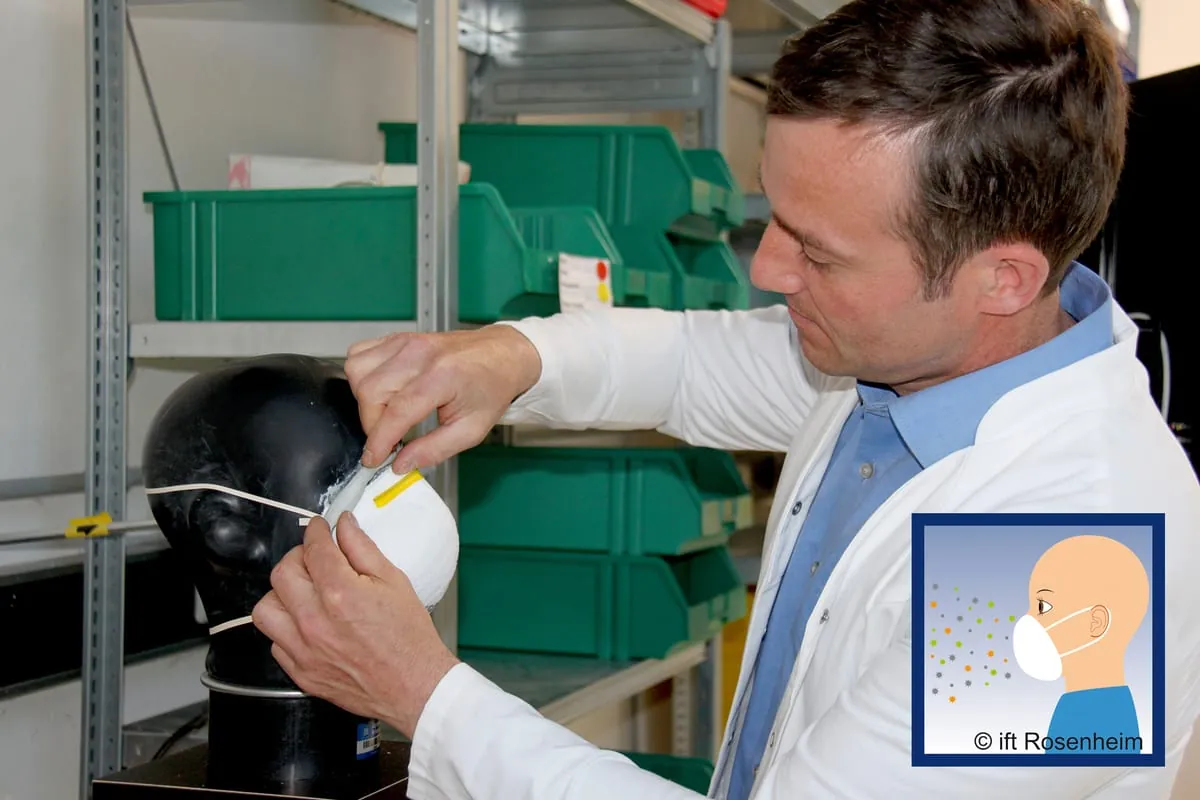 ift Rosenheim prüft Corona-Atemschutzmasken