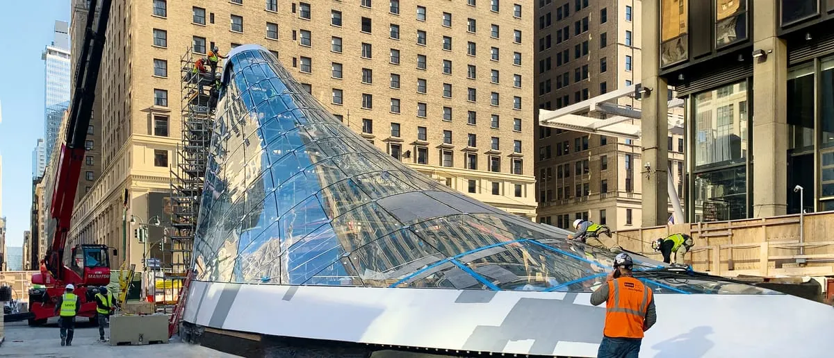 Antiklastische Seilfassade für neuen Eingang zur Penn Station