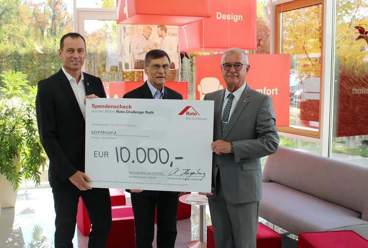 Roto spendet erneut 10.000 Euro