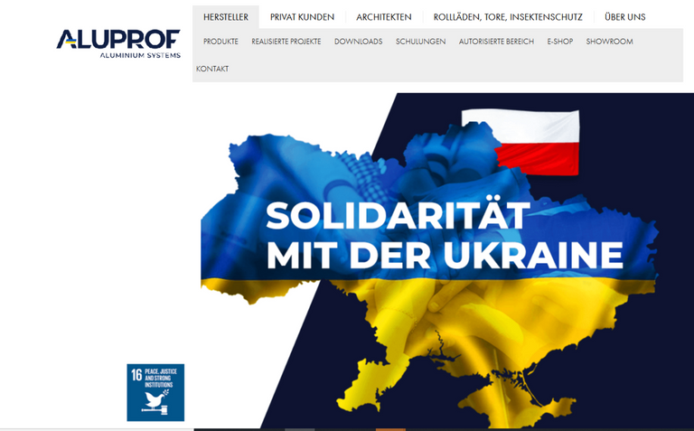 Aluprof zeigt Solidarität mit der Ukraine