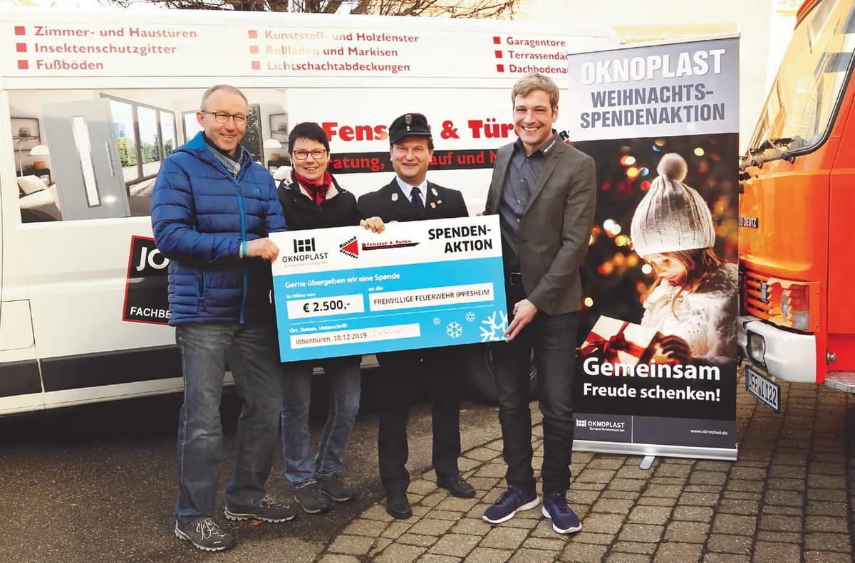 Oknoplast: Weihnachtsspende für Freiwillige Feuerwehr