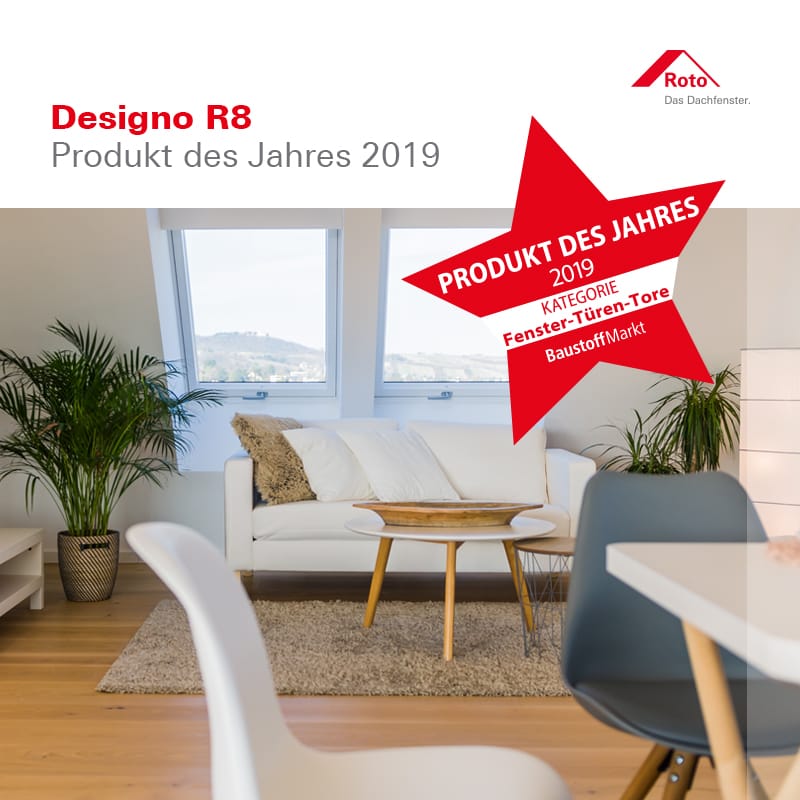 Schwingfenster Designo R8 Quadro ist Produkt des Jahres 2019