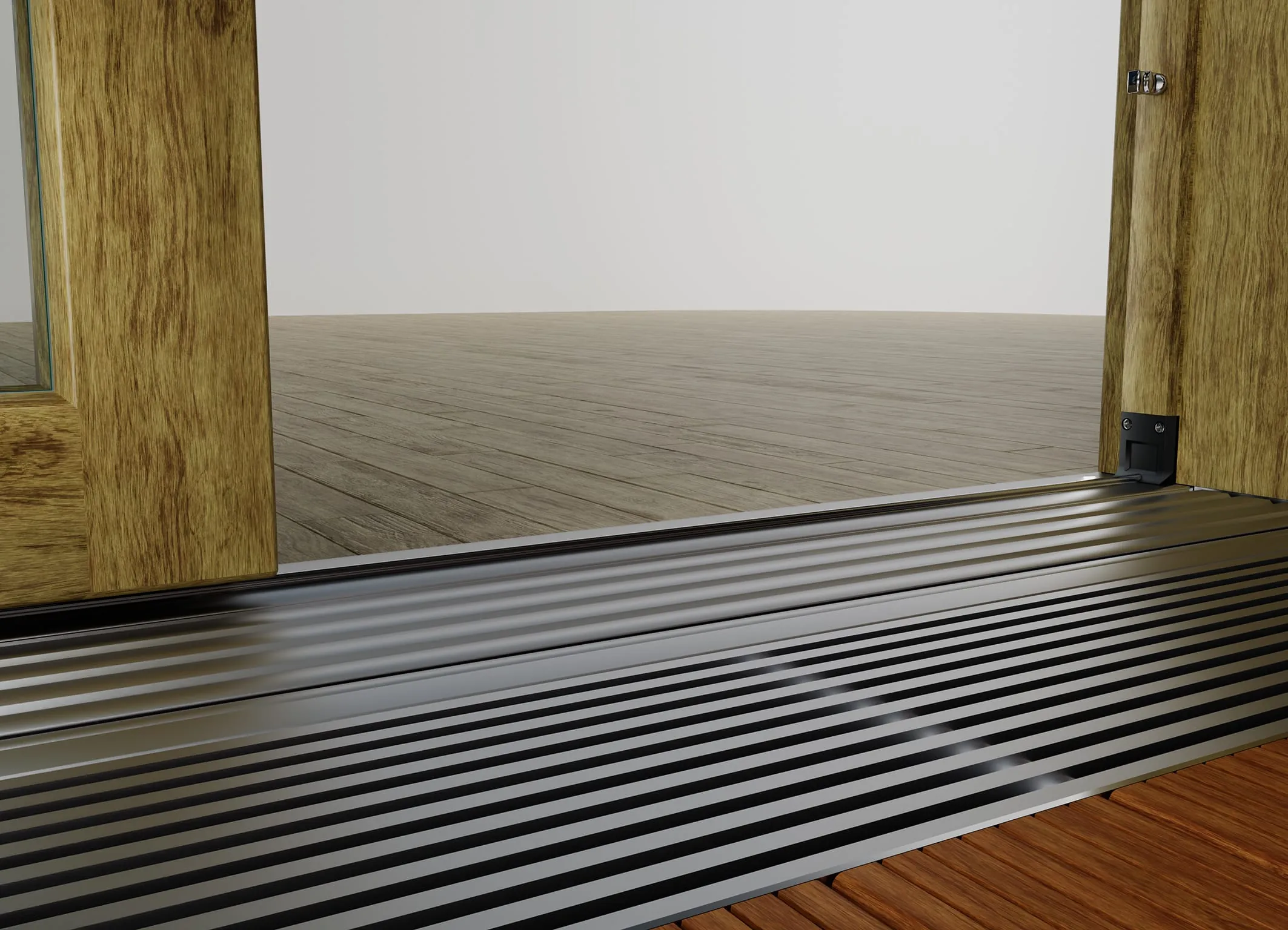 Eco Pass als niveaugleiche Fünf-Millimeter-Bodenschwelle