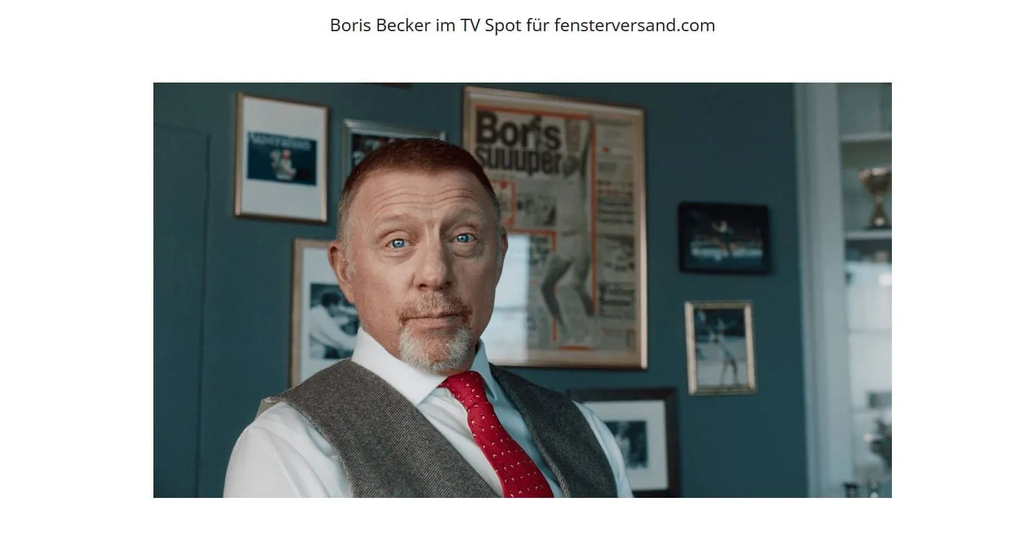 Boris Becker wirbt für Online-Fensterhandel