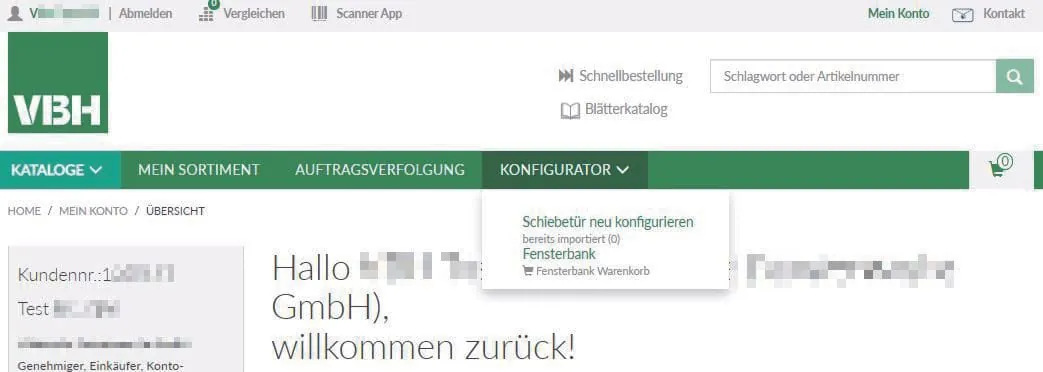 Schneller Online-Konfigurator für Schiebetür-Beschläge