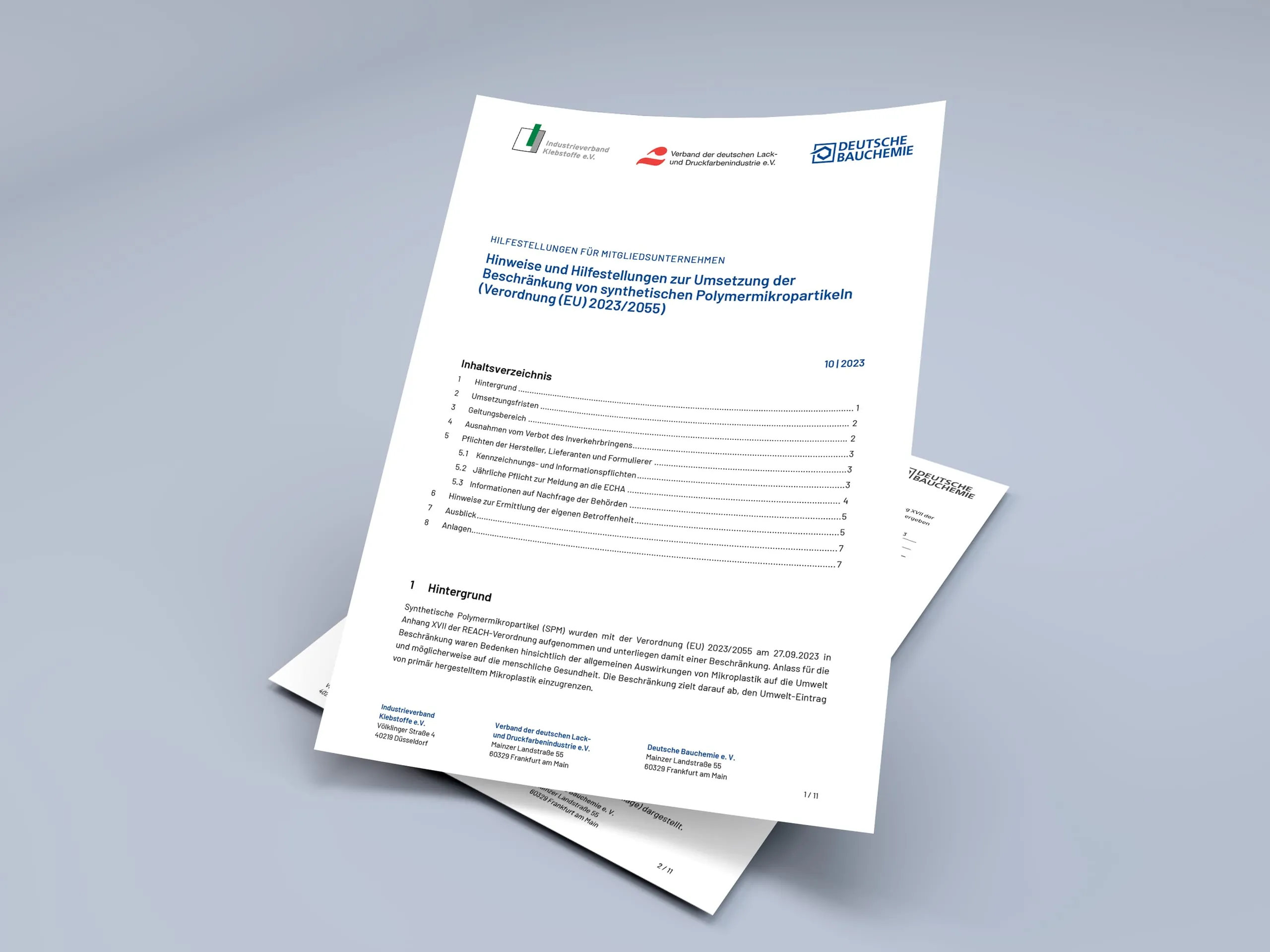 Hinweise zur Umsetzung der REACH-Beschränkung für Mikroplastik