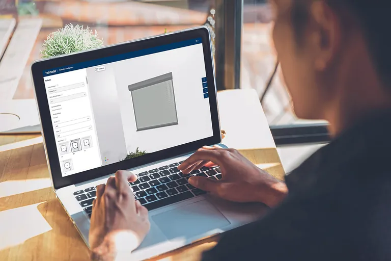 Mit Konfiguratoren unterst&uuml;tzt Heroal private Bauherren und Fachpartner bei der Planung und Bestellung von Rollladen- und Sonnenschutzsystemen.