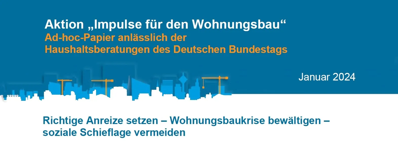 Verbände fordern Umsteuern im Wohnungsbau