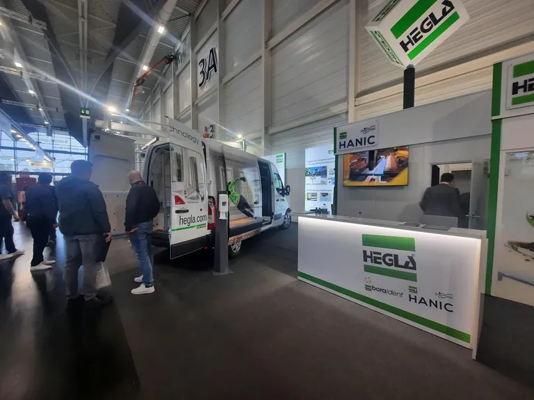 In Halle 3a, Stand 103 konnten Besucher sich einen &Uuml;berblick &uuml;ber die verschiedenen Hegla-Angebote verschaffen.