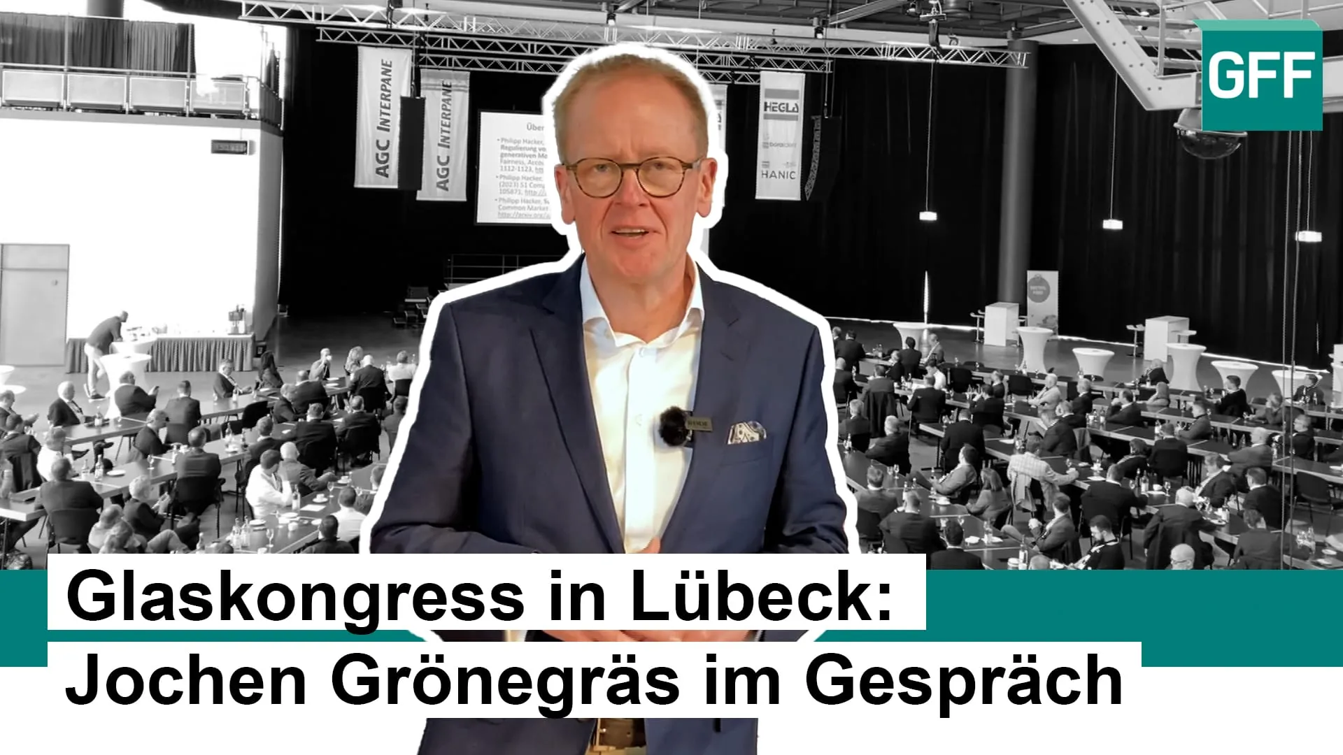 Glaskongress in Lübeck: BF-Geschäftsführer Jochen Grönegräs im Gespräch