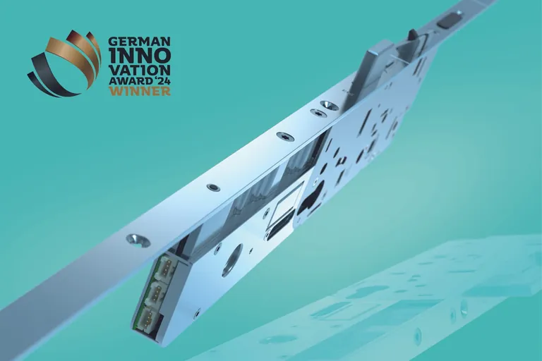 Ausgezeichnet mit dem German Innovation Award: Das Motorschloss Protect M-TS von Maco.