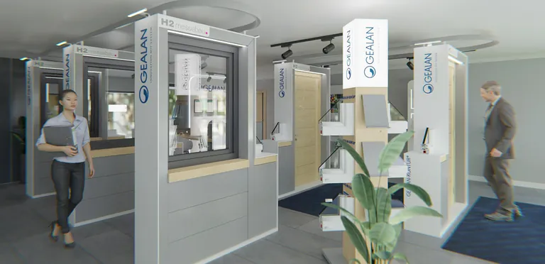 Mit Unterstützung von Gealan können sich Fenster-Hersteller und -Händler ihren eigenen individuellen Showroom gestalten.