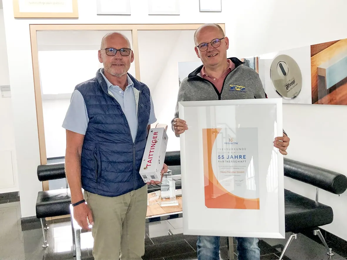Kömmerling und Fensterbau Heep feiern 55. Jubiläum