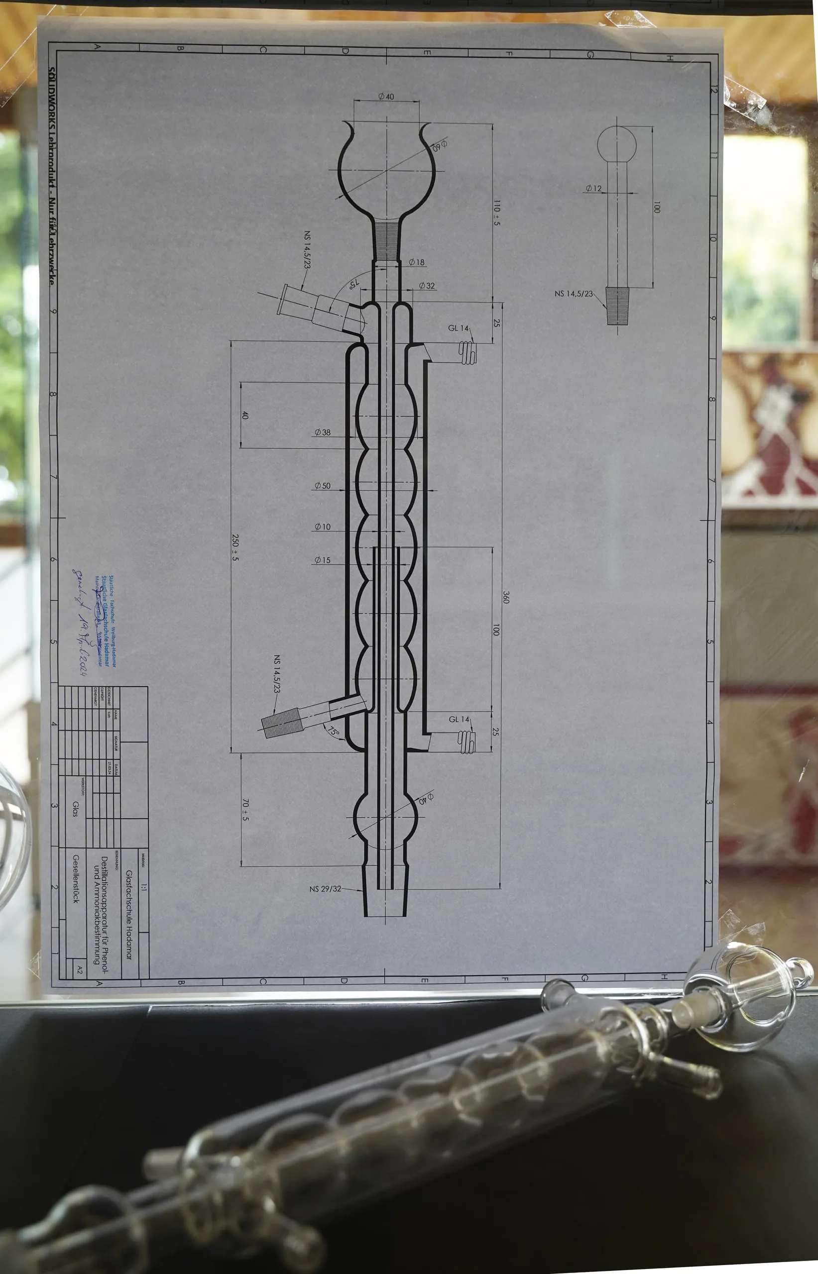 Jakob Kah, Glasapparatebau