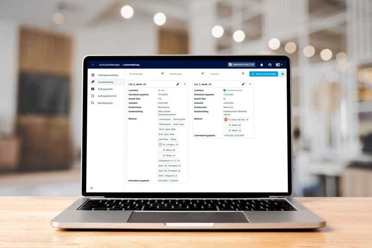 Ab jetzt im Production Manager: Aufträge einfach und schnell zu Fertigungslosen zusammenfassen und intelligent bündeln.