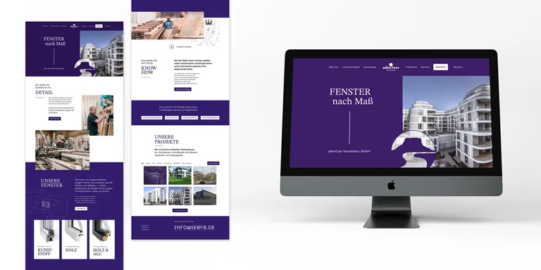 So sieht die neue Webseite und Corporate Design des Sebnitzer Fensterbauunternehmens aus.