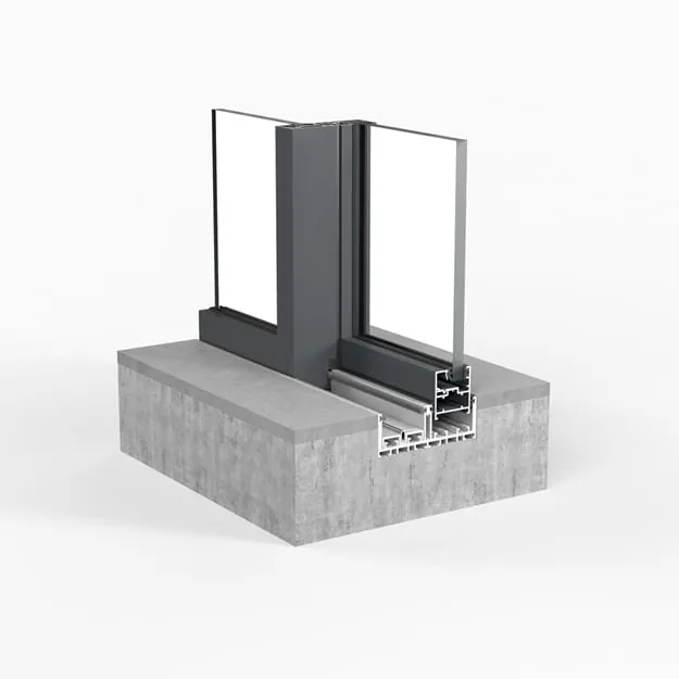 Das SF40 ist ein nicht ged&auml;mmtes Aluminiumsystem mit einem maximalen Fl&uuml;gelgewicht von 400 Kilogramm und w&auml;hlbaren Glasst&auml;rken von sechs bis 22 Millimetern.