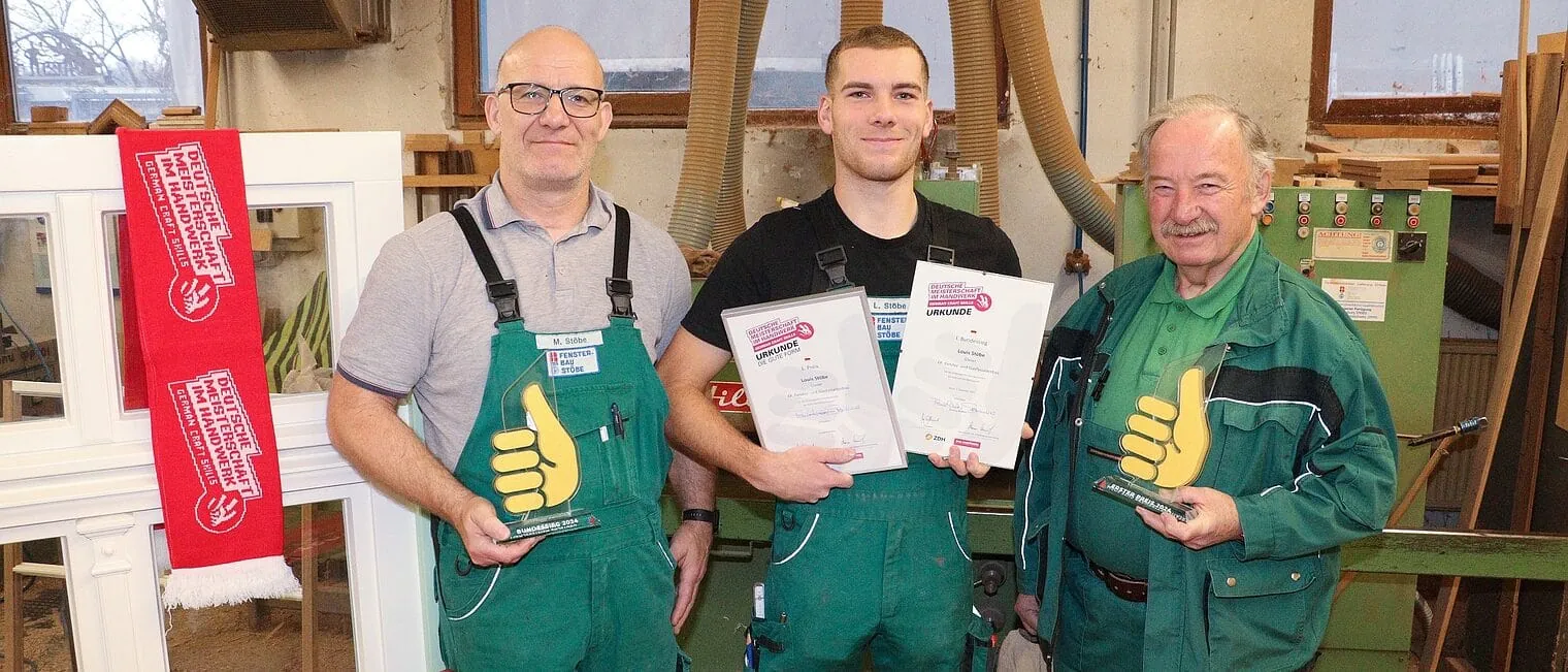 Glaser Louis Stöbe ist zweifacher Bundessieger