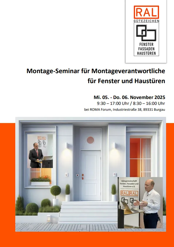 RAL-Montageschulung für Fensterbauer