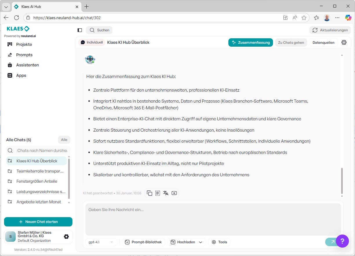 Klaes setzt auf KI, vernetzte Prozesse und Planungssicherheit