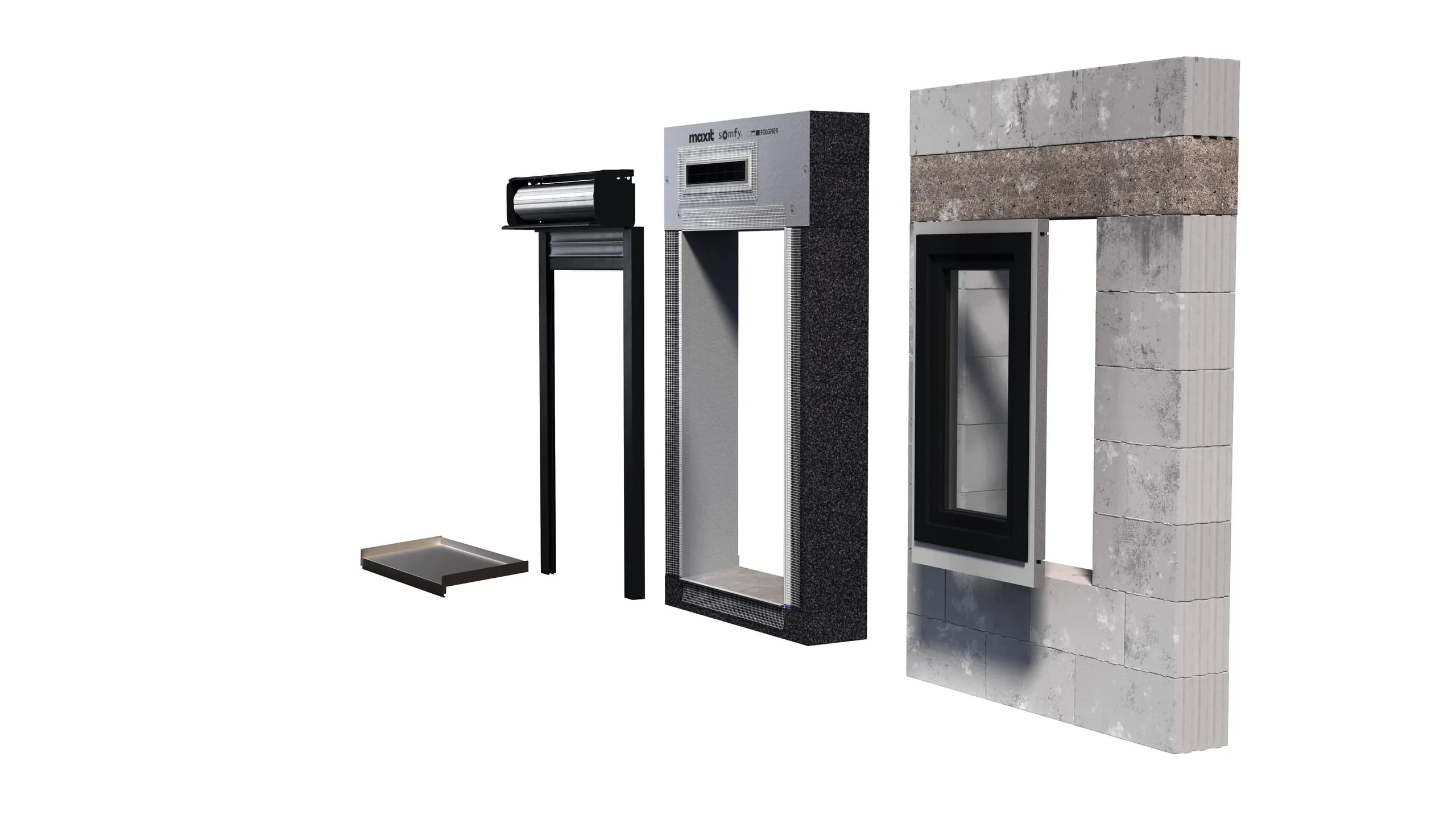 Intelligente Sonnenschutzzarge für den Fassadenbau