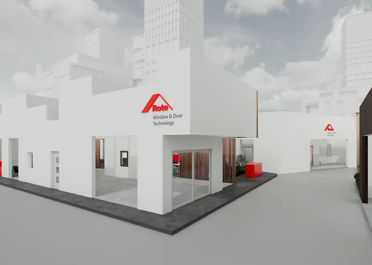 Inspiriert von der digitalen Roto City, soll der rund 1.200 Quadratmeter gro&szlig;e Messestand zu einer lebendigen Stadt der Begegnung werden, in der Menschen zusammenkommen.